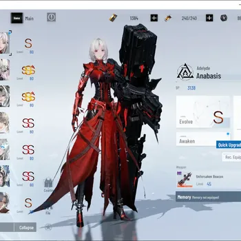 Punishing: Gray Raven Accounts End-Game Asia|Lv 97|14 Coating|(S Adelyde,SSS+ Teddy,SSS+ Jetavie,SS Nanami,SS Lucia CW,S