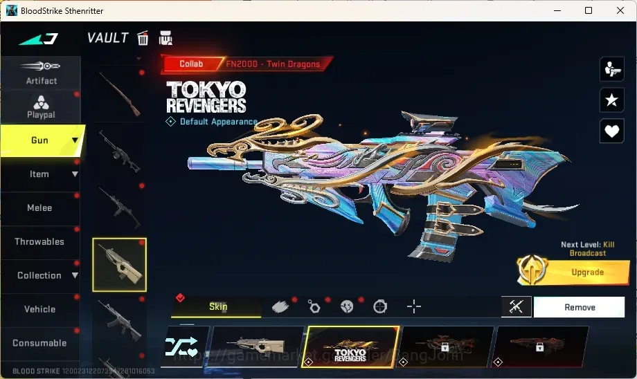 Blood Strike Accounts Collab Skin ASIA|Limited: MCX-Ascendant,MP7|8 Ultra Guns|Collab TR/Bleach 1