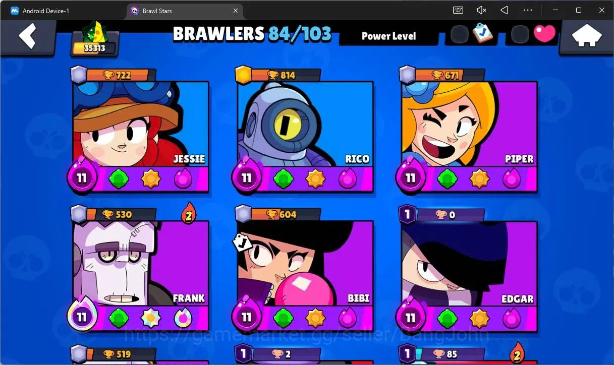 Brawl Stars Accounts Global |35313 Trophy|84 Brawler|18 Max Hypercharge image 5
