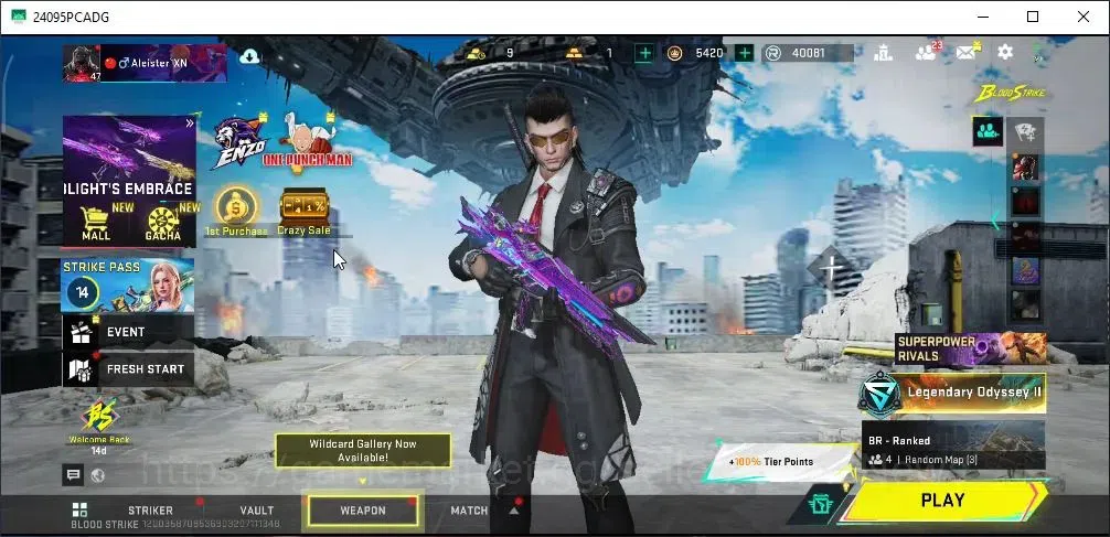 Blood Strike Accounts Rare Skin ASIA|ETERNAL M4A1 Blight Embrace|Ultra [Vector Flame Vox,Fal Warrior,QBZ95 1