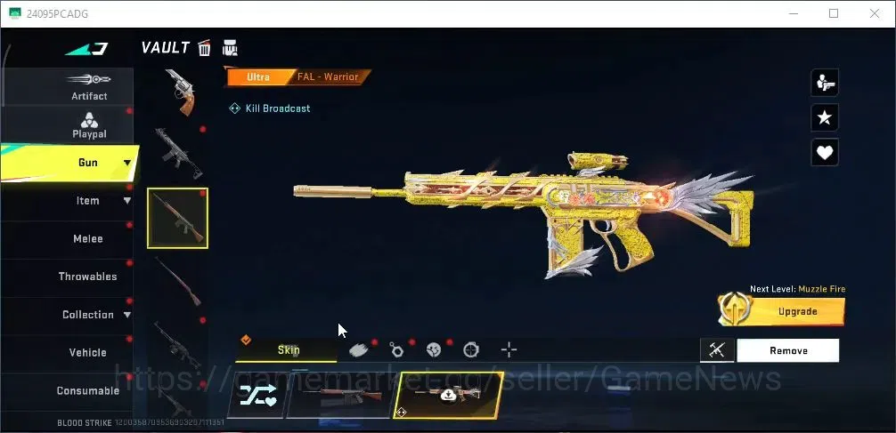 Blood Strike Accounts Rare Skin ASIA|ETERNAL M4A1 Blight Embrace|Ultra [Vector Flame Vox,Fal Warrior,QBZ95 11