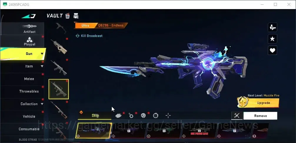 Blood Strike Accounts Rare Skin ASIA|ETERNAL M4A1 Blight Embrace|Ultra [Vector Flame Vox,Fal Warrior,QBZ95 12