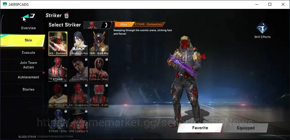 Blood Strike Accounts Rare Skin ASIA|ETERNAL M4A1 Blight Embrace|Ultra [Vector Flame Vox,Fal Warrior,QBZ95 5