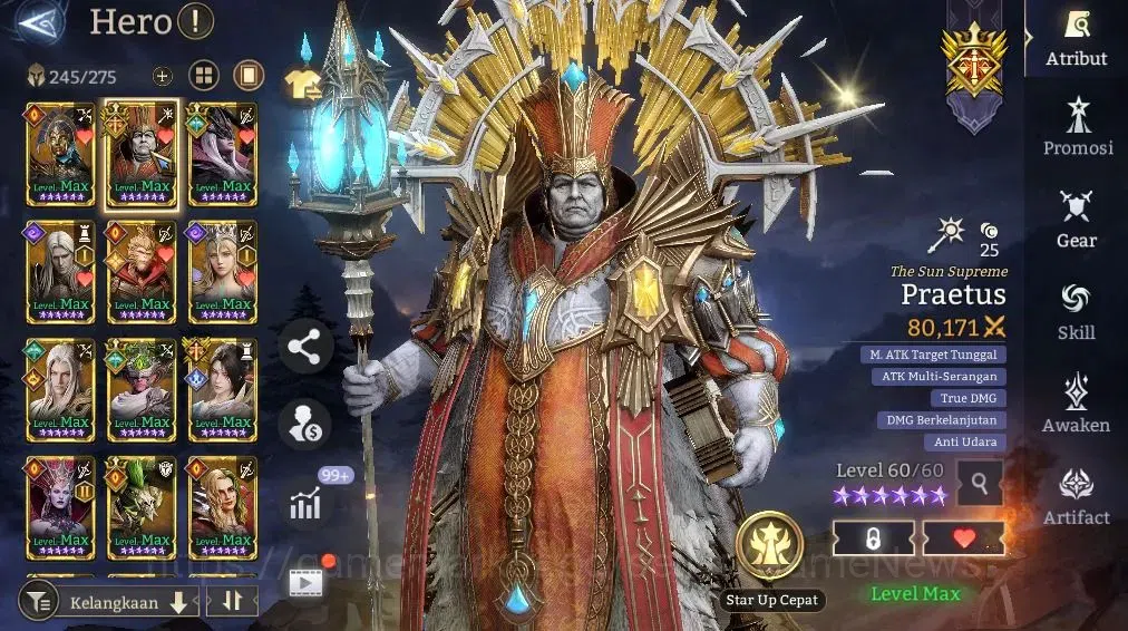 Watcher of Realms Accounts GLOBAL 60x|2,1M Power|7,5K Gems|6 Lord[Praetus,Iov image 10