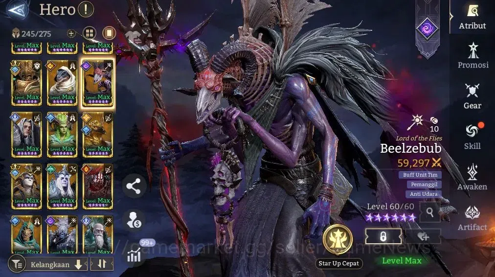 Watcher of Realms Accounts GLOBAL 60x|2,1M Power|7,5K Gems|6 Lord[Praetus,Iov image 16