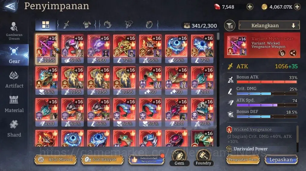 Watcher of Realms Accounts GLOBAL 60x|2,1M Power|7,5K Gems|6 Lord[Praetus,Iov image 19