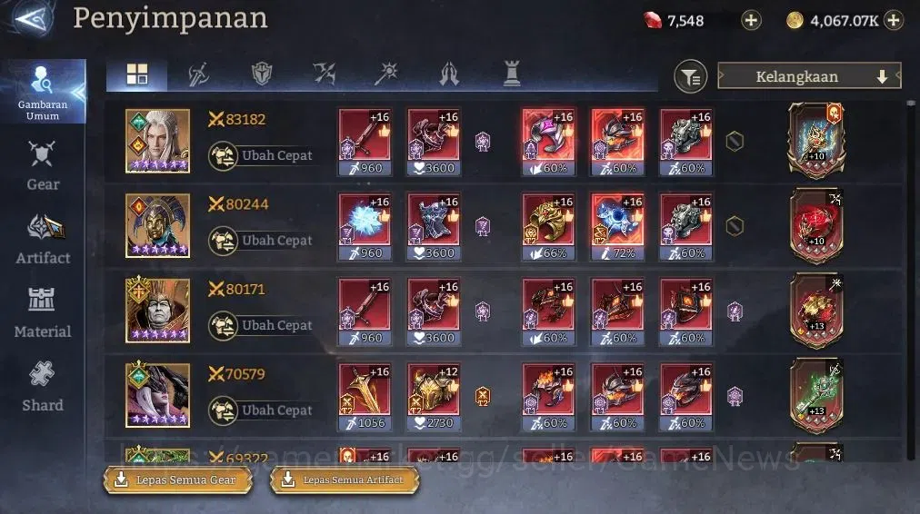 Watcher of Realms Accounts GLOBAL 60x|2,1M Power|7,5K Gems|6 Lord[Praetus,Iov image 20
