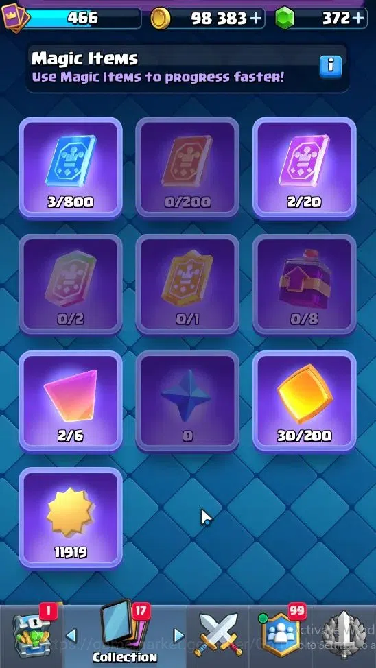 Clash Royale Accounts Lv 466|KTL 10|Trophy 3543|Card 60|Limited Skin|1 H image 11