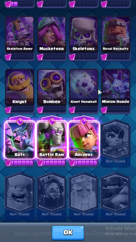 Clash Royale Accounts Lv 466|KTL 10|Trophy 3543|Card 60|Limited Skin|1 H image 12