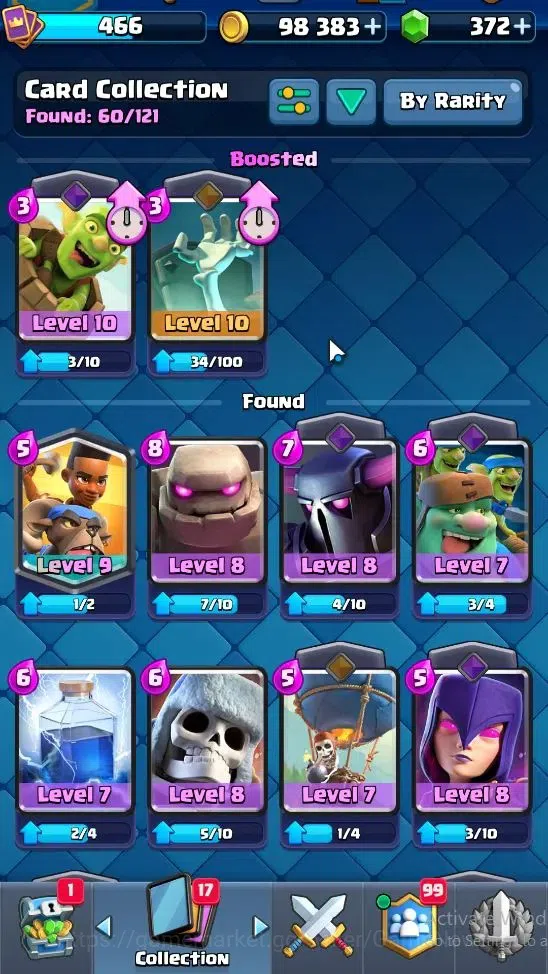 Clash Royale Accounts Lv 466|KTL 10|Trophy 3543|Card 60|Limited Skin|1 H image 5