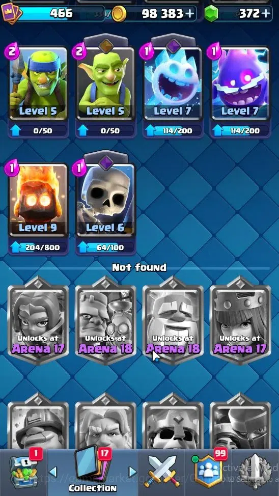 Clash Royale Accounts Lv 466|KTL 10|Trophy 3543|Card 60|Limited Skin|1 H image 9