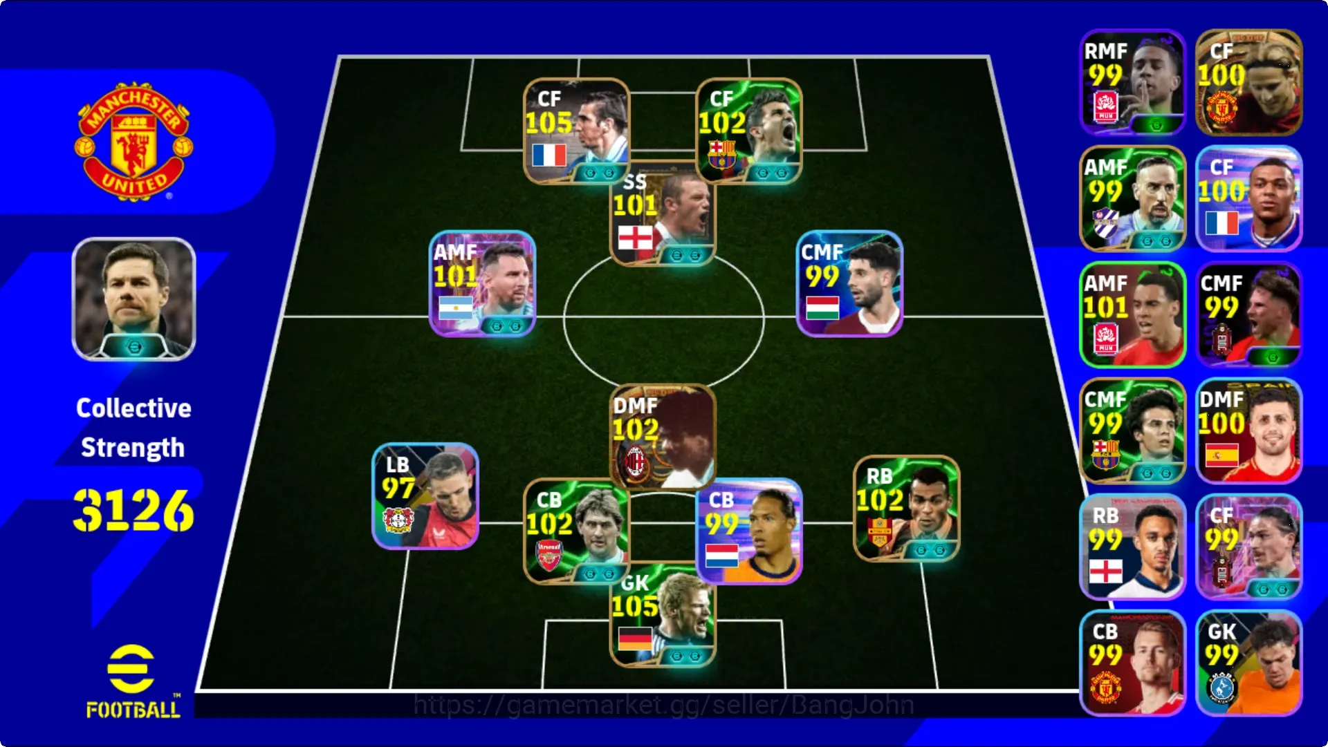 eFootball Accounts Legends & Iconic Players Mobile|PW 3126|Eric Cantona Tsubasa,Oliver Kahn Epic,Frank Rijkaard Big T,David 1