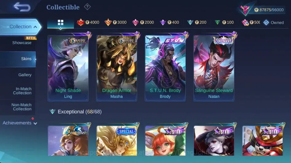 Mobile Legends: Bang Bang Accounts Global|Skin 320|Exalted|Legend Alucard,AlStar Mosk image 16