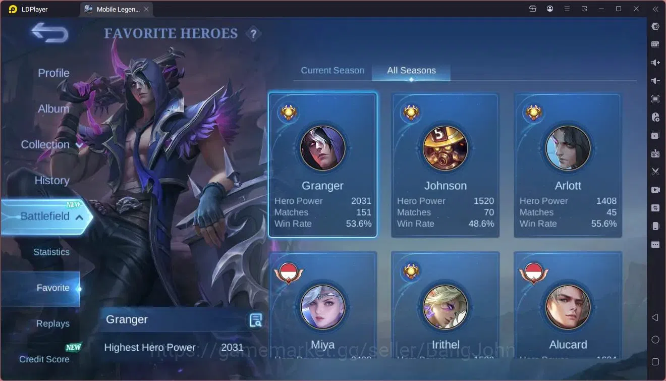 Mobile Legends: Bang Bang Accounts Global|Hero 65|Skin 75|Seasoned|9th Fanny|Epic Khu image 4
