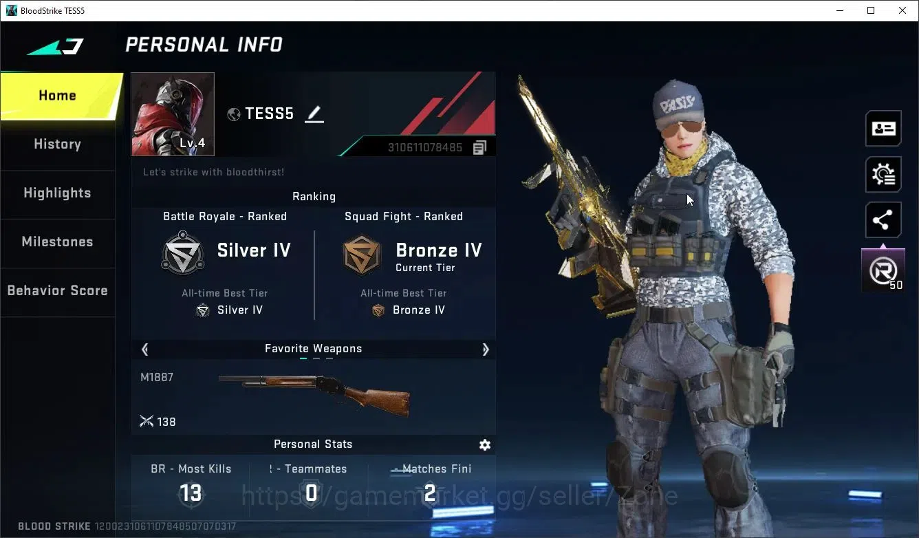 Blood Strike Accounts Asia|Eternal AUG Empyrean | 3 Legendary Guns | 1 L image 3
