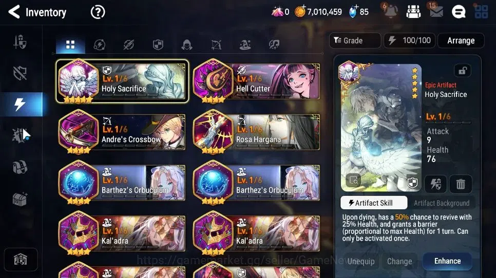 Epic Seven Accounts Starter GLOBAL Unverif|New Era|2 ML(Salome, AElena)+ Charles, Fenne, Elena, Aki, Iseria|PoH+Bless 16