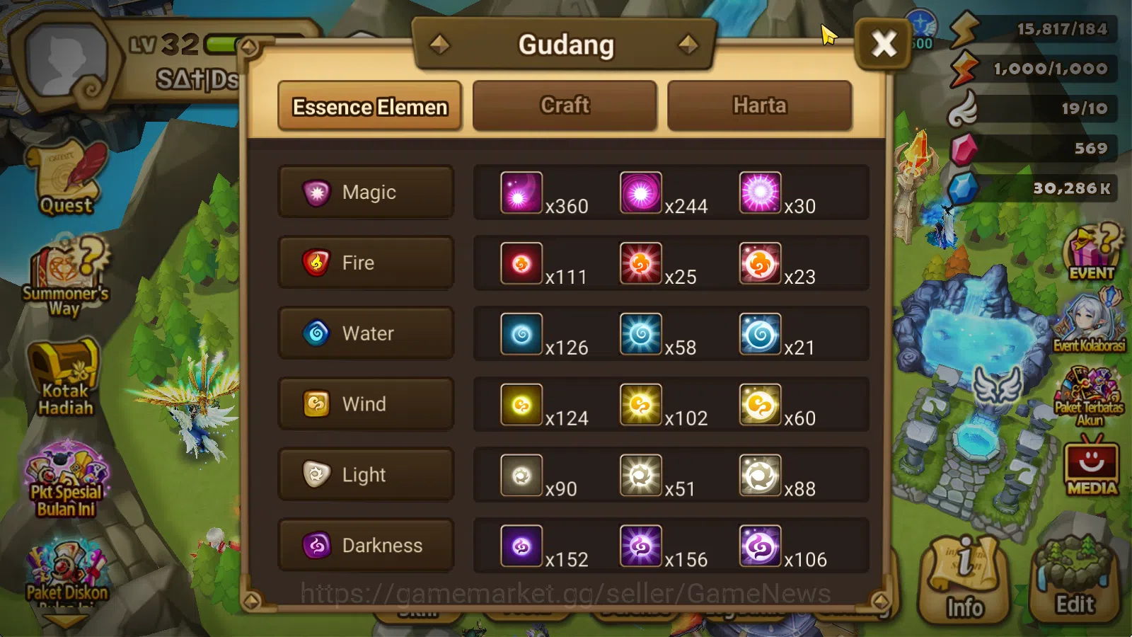 Summoners War: Sky Arena Accounts Starter GLOBAL Lv32|Frees Starter1 LD[Destiny]|16Total 11