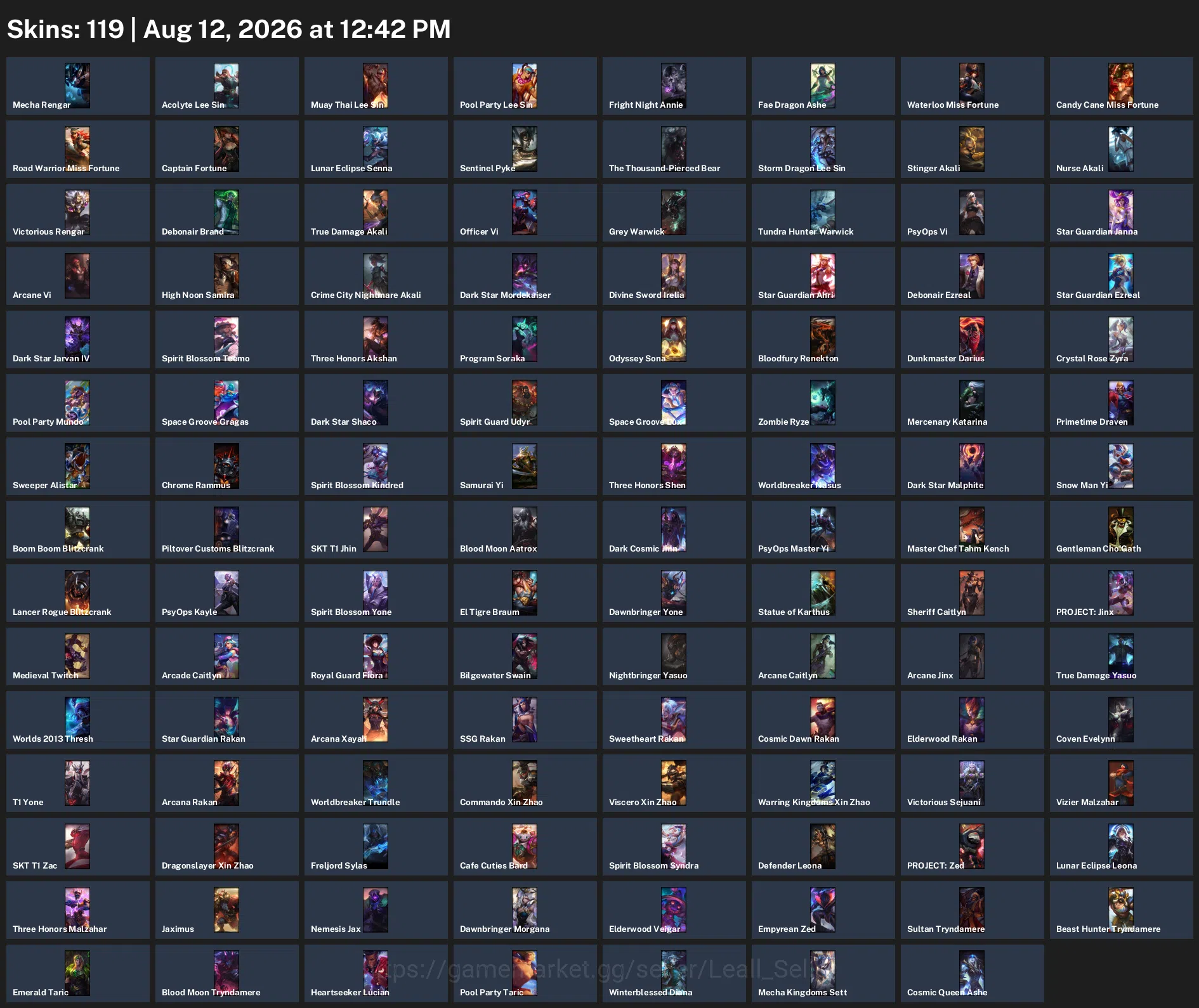 League of Legends Accounts LoL Level 400 | GOLD II | 119 Skins | 173 Champions | 15 ME | 331 RP | EUNE 1