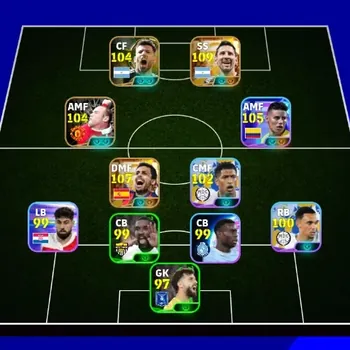 eFootball Accounts Legends & Iconic Players Android|PW 3163|Big time Lionel Messi + Rodri,James Rodriguez Show T,PE