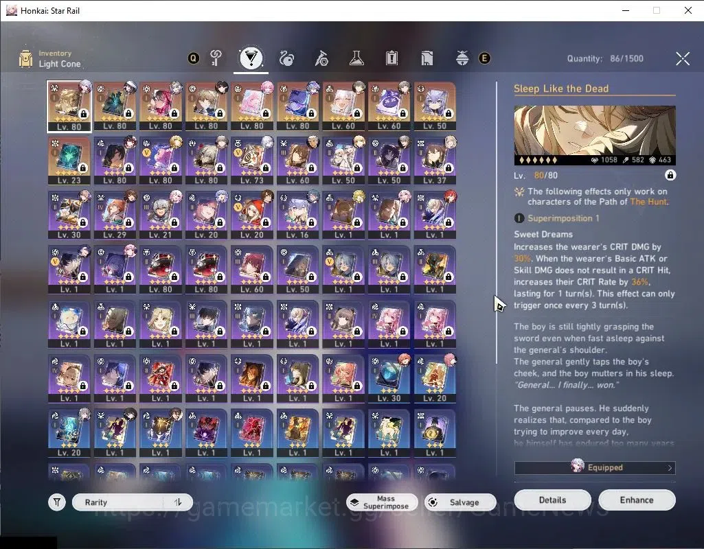 Honkai Star Rail Accounts ASIA|TL 67|Hypercarry Team|14 Limited|[(Cyrene,SW9 image 5