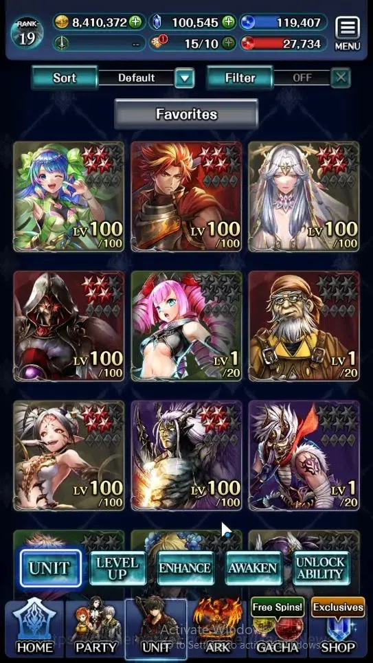 Last Cloudia Accounts Endgame Global|Rank 19|100k Crystal|Collab Brave Frontier (G Tilith,FG Vargas) +(G Lilaha,A 1
