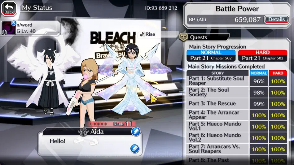 Bleach: Brave Souls Accounts [GLOBAL]|50K Orb|Rukia 10th Anniv,Rangiku Creator  image 12