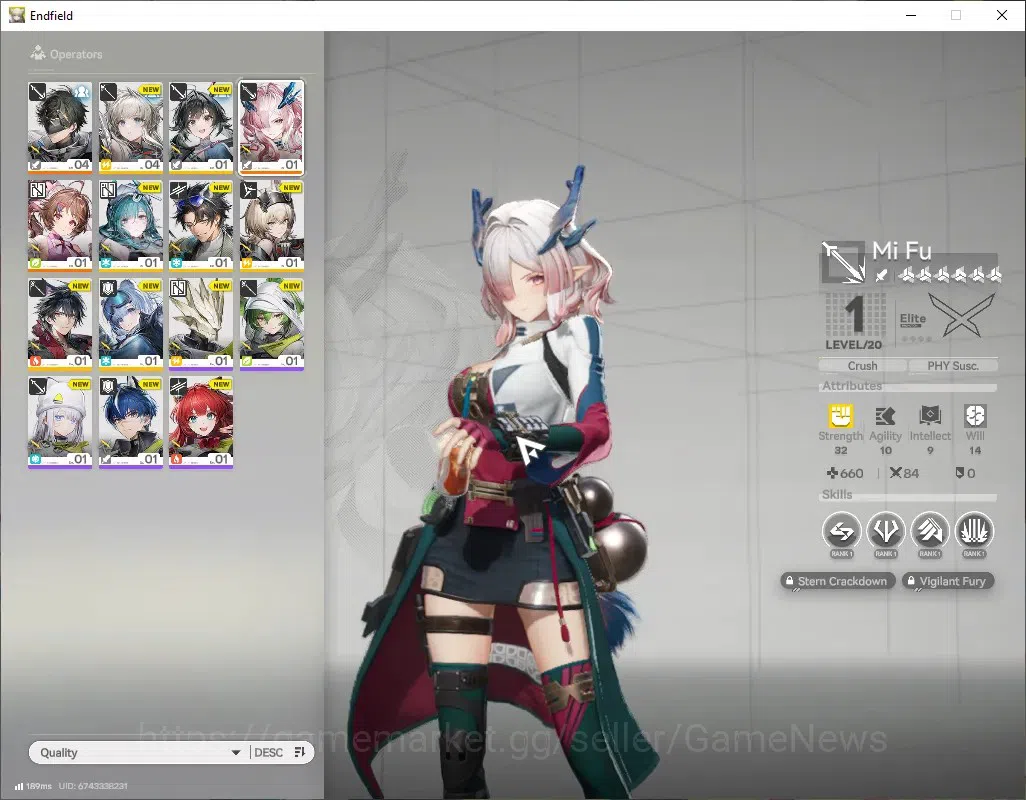 Arknights: Endfield Accounts NA/EU Starter Account | Mi Fu + SSR Selector | Lv. image 2