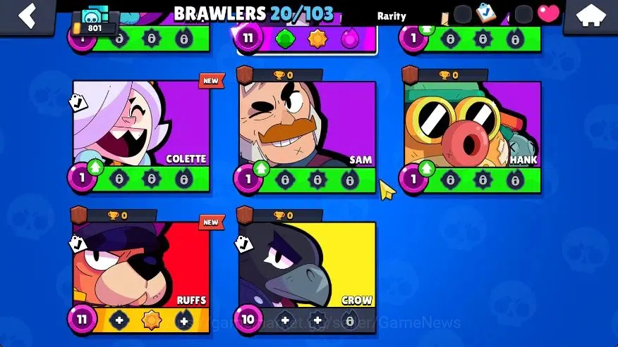 Brawl Stars Accounts 801 Trophy|20 Brawlers 2 Max Lvl (Edgar,Ruffs)Lege image 6