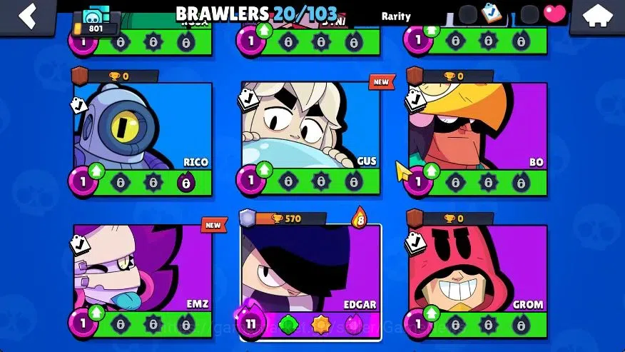 Brawl Stars Accounts 801 Trophy|20 Brawlers 2 Max Lvl (Edgar,Ruffs)Lege image 7