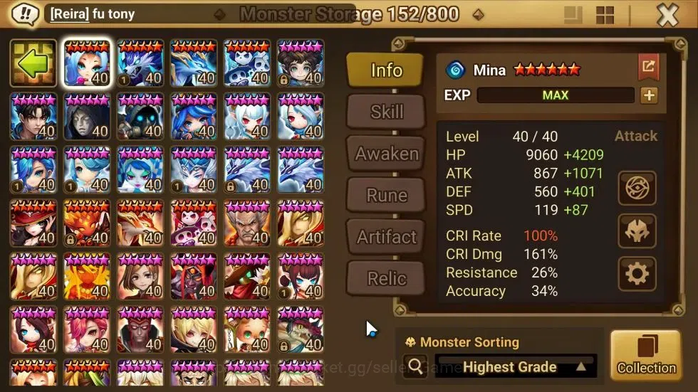 Summoners War: Sky Arena Accounts ASIA Lv100|5LD[Giana,Cadiz,Etc]|105 Total NB5[Gand image 13