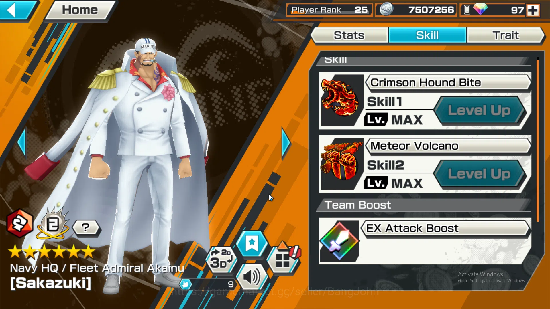 One Piece Bounty Rush Accounts GLOBAL | many ex, four emperor luffy, borsalino, a image 11