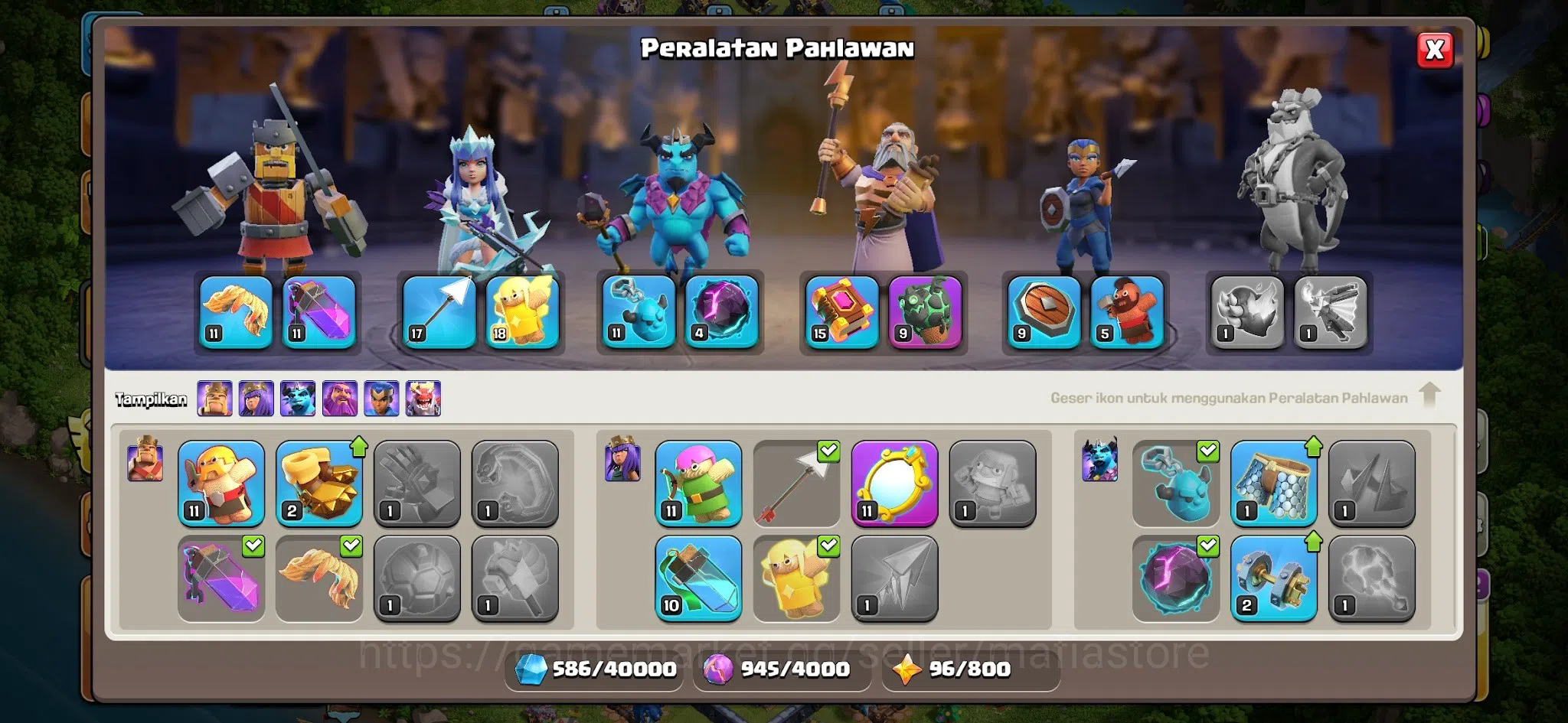 Clash of Clans Accounts TH13: Minion Prince Lv48 (5th Hero) MaxEq: RageV11 image 13