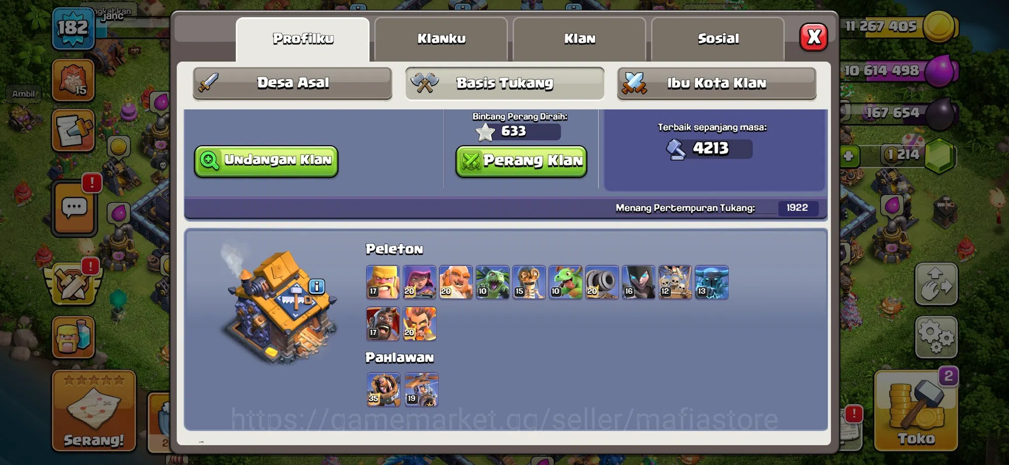 Clash of Clans Accounts TH13: Minion Prince Lv48 (5th Hero) MaxEq: RageV11 image 2