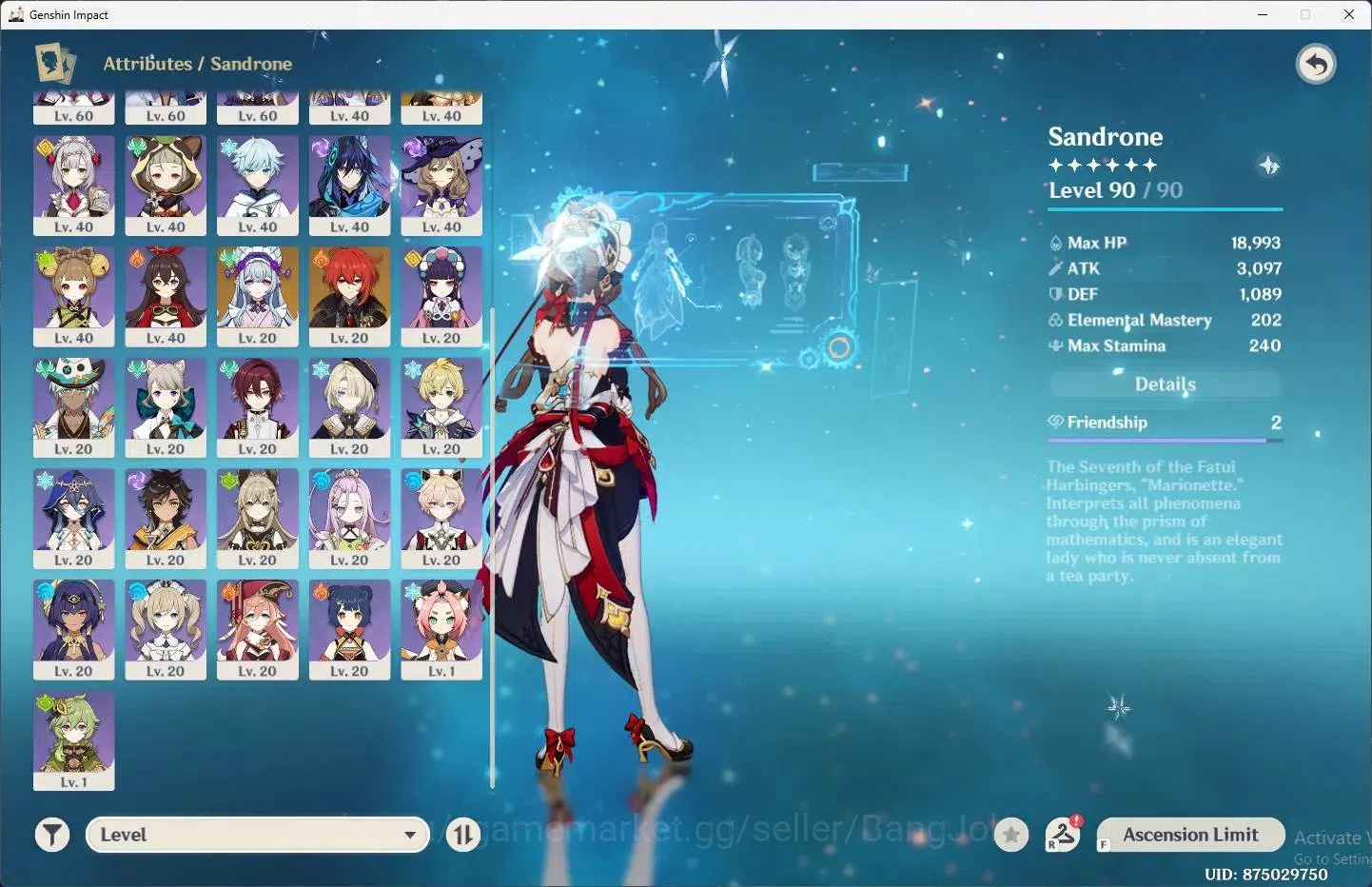 Genshin Impact Accounts Mid Game ASIA |AR 55|3 Limit+ 4 Charstd|Limit(Lauma,Arlecchino C2+Sign)|STD 3