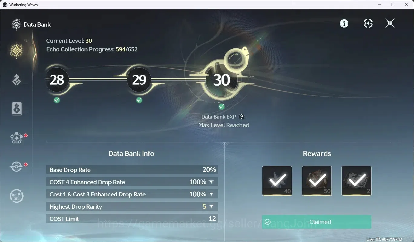 Wuthering Waves Accounts SEA|UL 48|Rank 5|3 Char Limited[LucyRC5,Shorekeepe image 15