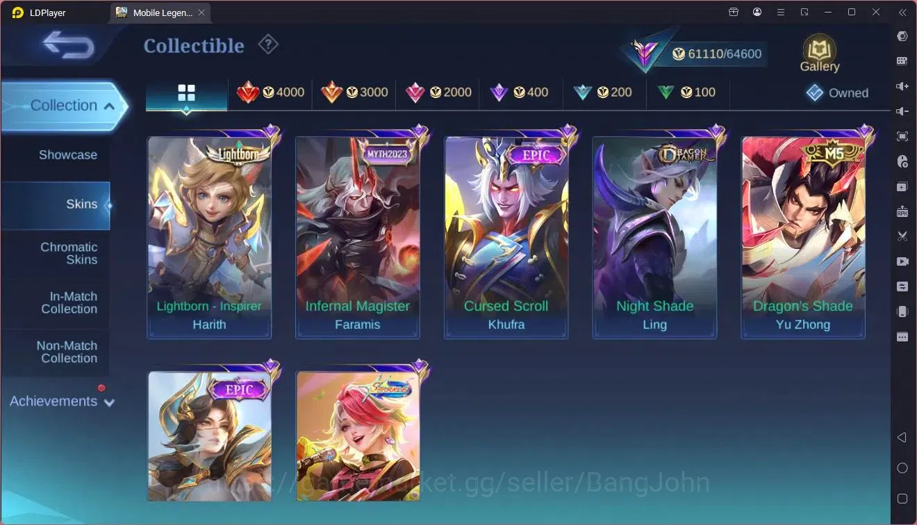 Mobile Legends: Bang Bang Accounts Global|Hero 121|Skin 239|Renowned|Prime Claude|Asp image 10