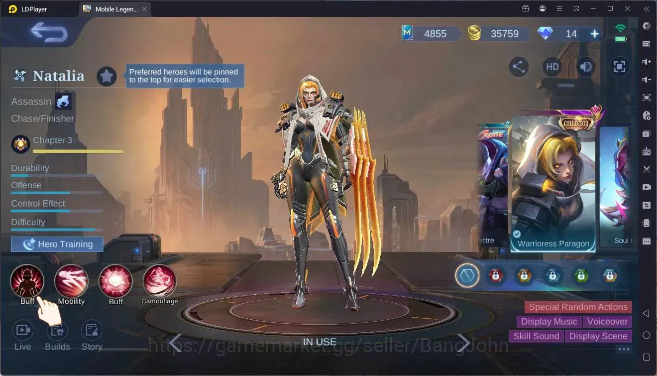 Mobile Legends: Bang Bang Accounts Global|Hero 121|Skin 239|Renowned|Prime Claude|Asp image 6