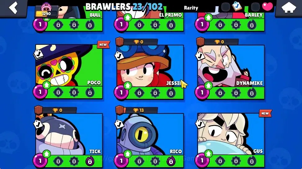 Brawl Stars Accounts 1290 Trophy|15K Bling 148 Gem|23 Brawler 2 Max Lvl image 8