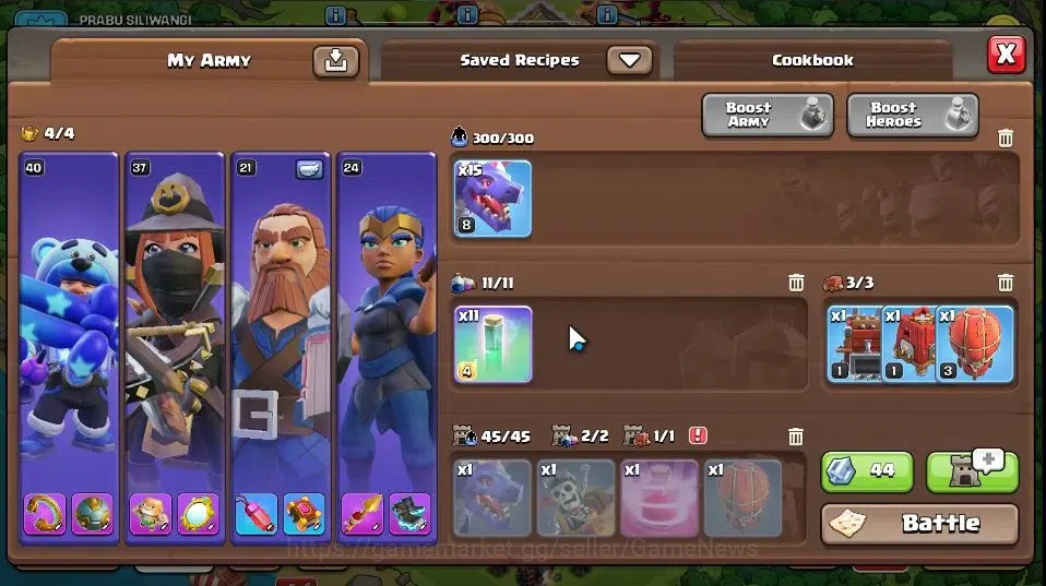 Clash of Clans Accounts High-End Lv 108|TH 13 BH 6|LV 108|HH 7|Limited Skin|BK 40,AQ 37,GW 21,MP 26,RC 24,DD 8|BM 5|1652 13