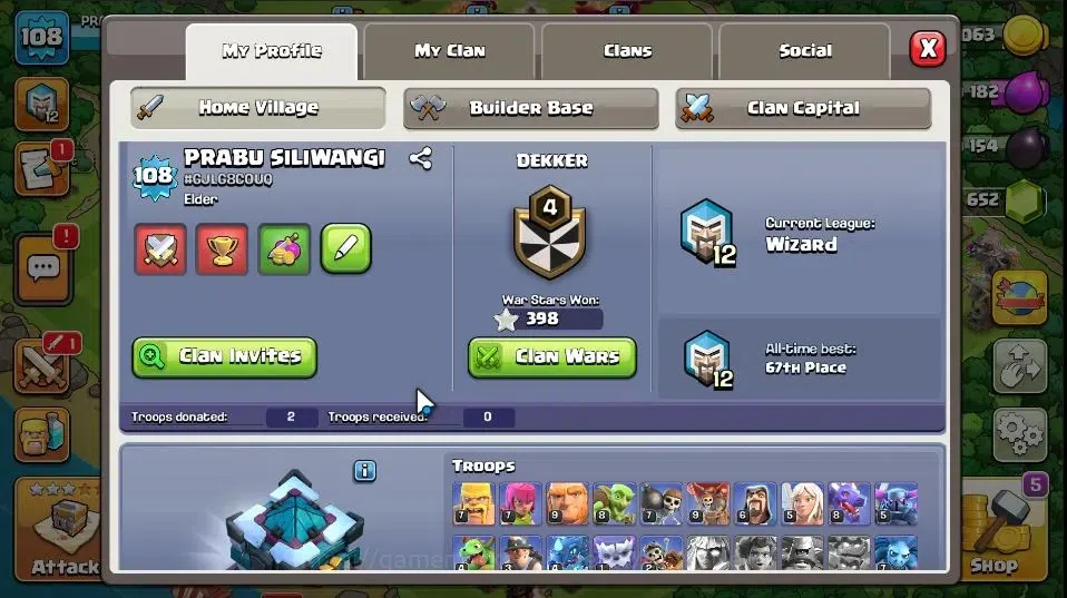 Clash of Clans Accounts High-End Lv 108|TH 13 BH 6|LV 108|HH 7|Limited Skin|BK 40,AQ 37,GW 21,MP 26,RC 24,DD 8|BM 5|1652 2