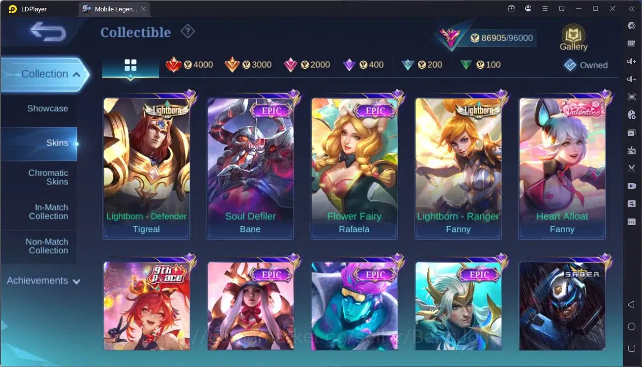 Mobile Legends: Bang Bang Accounts Collector Global |Exalted|Legend Franco,Layla,GS|AOT Fanny|SV Amon|KOF 11