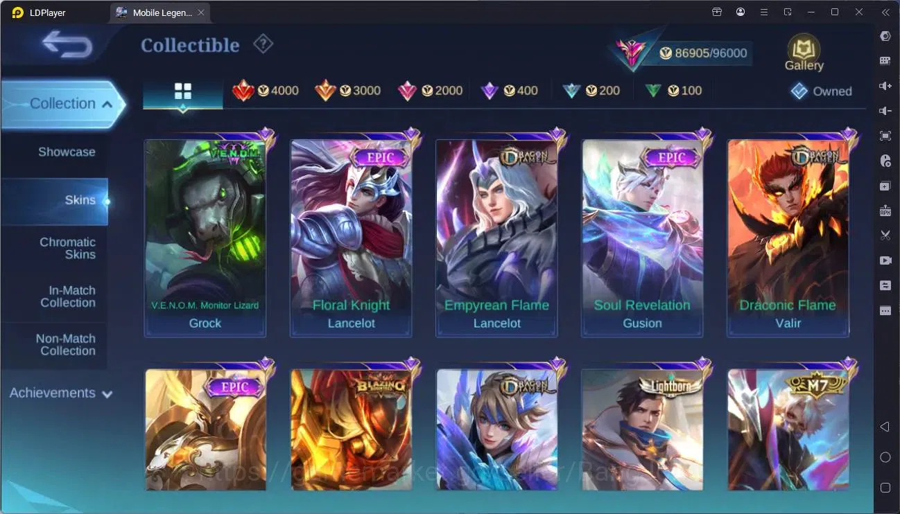 Mobile Legends: Bang Bang Accounts Collector Global |Exalted|Legend Franco,Layla,GS|AOT Fanny|SV Amon|KOF 14