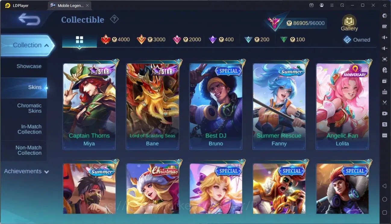 Mobile Legends: Bang Bang Accounts Collector Global |Exalted|Legend Franco,Layla,GS|AOT Fanny|SV Amon|KOF 17