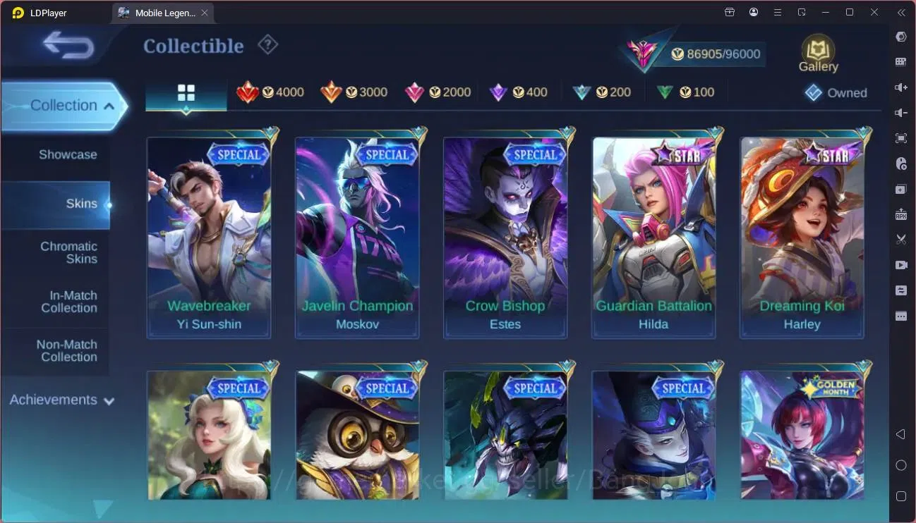 Mobile Legends: Bang Bang Accounts Collector Global |Exalted|Legend Franco,Layla,GS|AOT Fanny|SV Amon|KOF 19