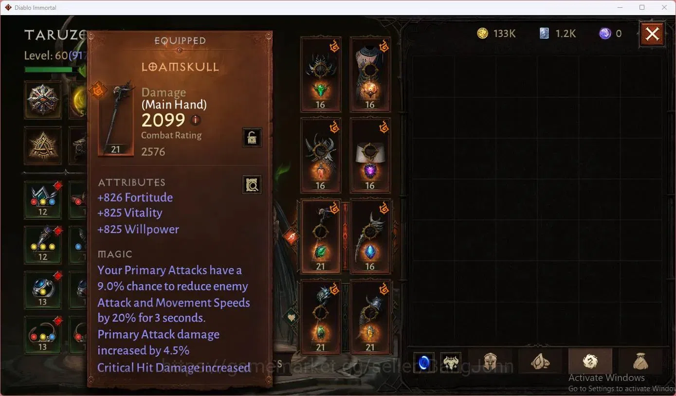 Diablo Immortal Accounts SEA - Vasily | 60 (917) Druid-Vanquisher | CR 47K image 11