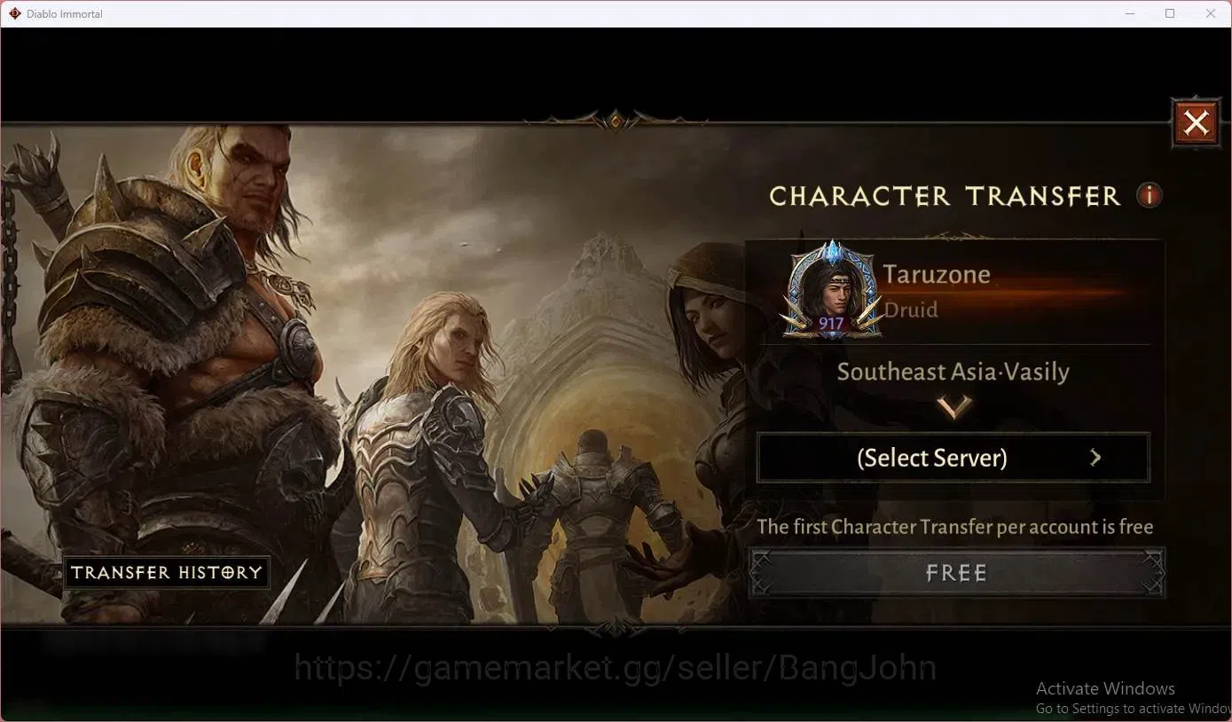 Diablo Immortal Accounts SEA - Vasily | 60 (917) Druid-Vanquisher | CR 47K image 2