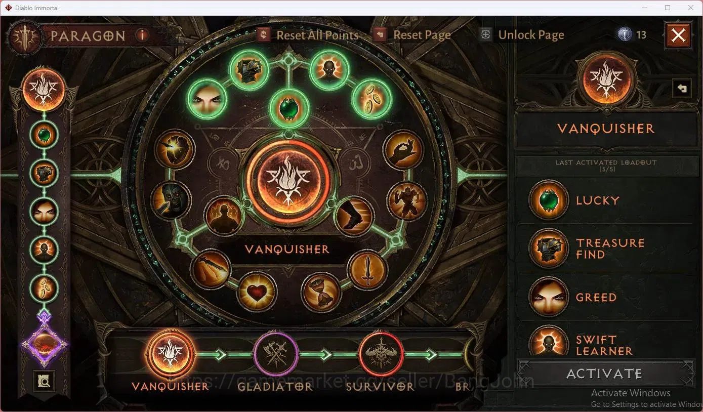 Diablo Immortal Accounts SEA - Vasily | 60 (917) Druid-Vanquisher | CR 47K image 3