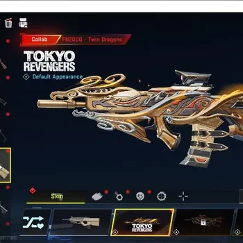 Blood Strike Accounts Collab Skin ASIA|Collab TokRev FN2000 Twin Dragon|6 Ultra AUG Flame Lv4,MXC Meltdown Lv3,Galil
