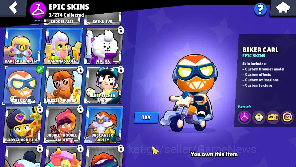 Brawl Stars Accounts 1560 Trophy|24 Brawlers 3 Max Lv [Carl,Jessie,Shel image 12
