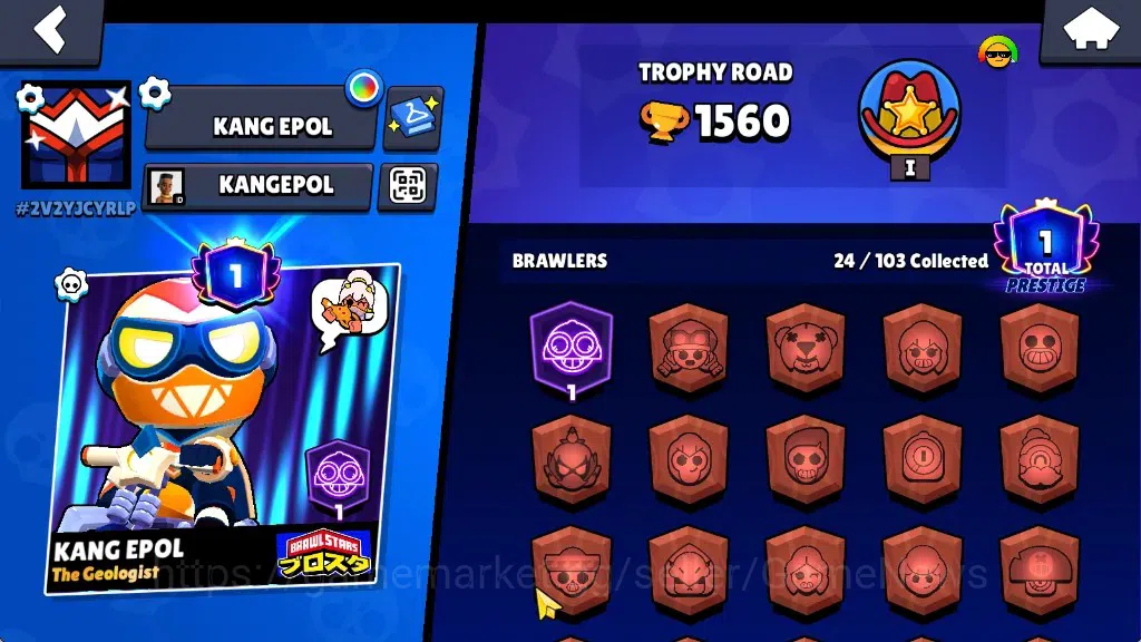 Brawl Stars Accounts 1560 Trophy|24 Brawlers 3 Max Lv [Carl,Jessie,Shel image 2